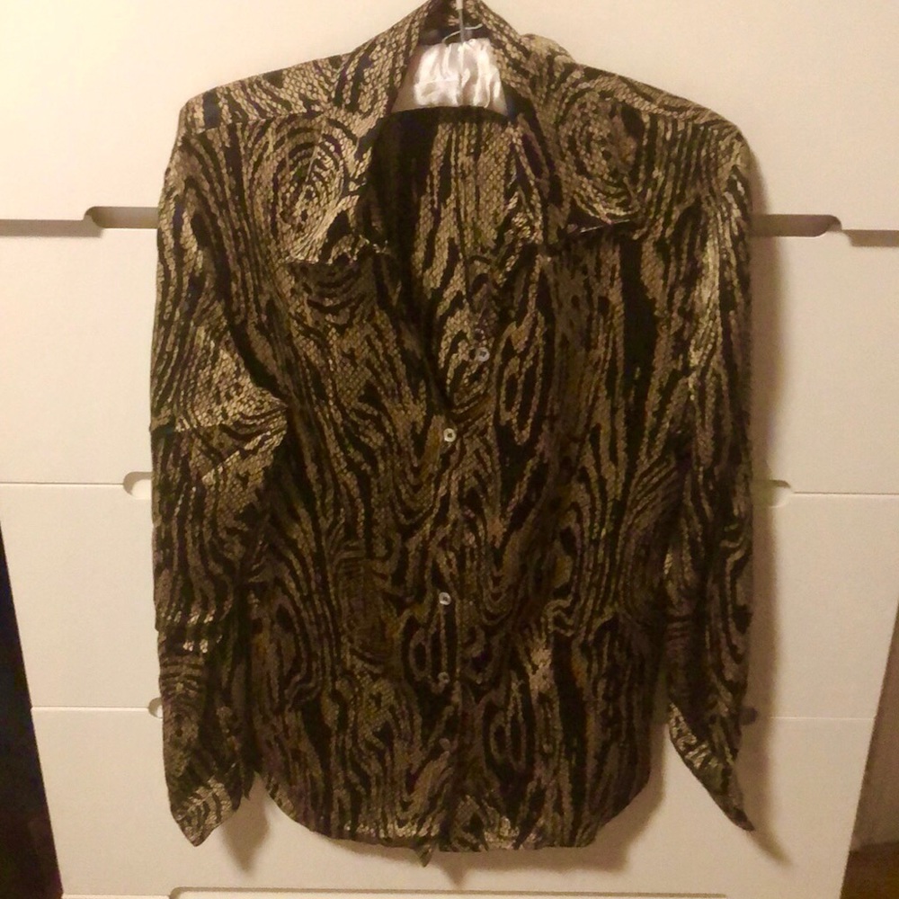 Halston Satin Blouse